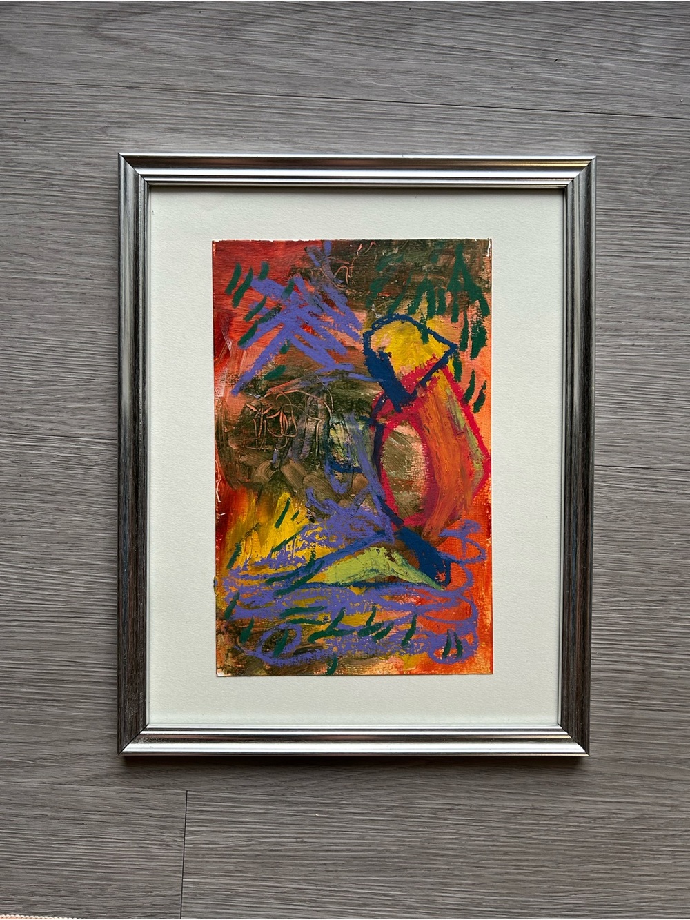 Abstract Framed Wall Art in Multicolor – Contemporary Home Accent